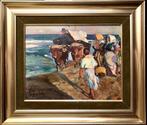 Spanish school (XX), After Sorolla - Malvarrosa Beach, Antiek en Kunst