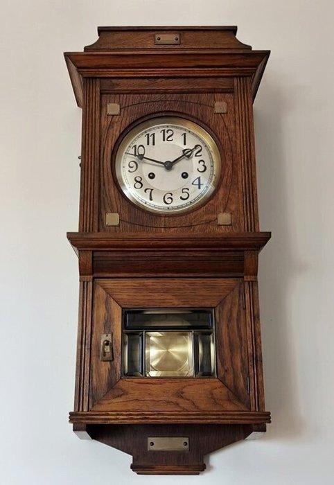 Wandklok - Phillip Haas & Söhne - Uhrenfabrik - - Hout,, Antiek en Kunst, Antiek | Klokken
