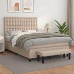 vidaXL Boxspring met matras kunstleer cappuccinokleurig, Verzenden, Nieuw