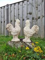 Deux Grandes Statues de Coq 36cm - Résine/Polyester