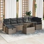 vidaXL 8-delige tuinsofaset met kussens in het grijs gemaakt, Tuin en Terras, Tuinsets en Loungesets, Verzenden, Nieuw