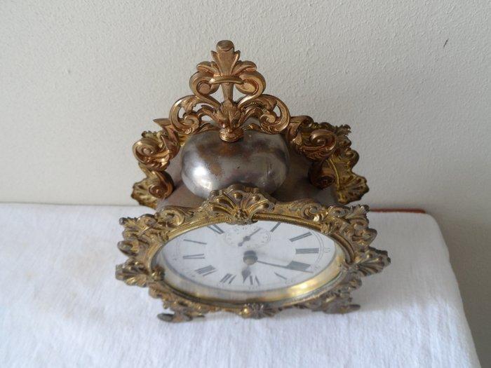 Wekker - Antiek Messing, brons, ijzer, glas - 1850-1900, Antiek en Kunst, Antiek | Klokken