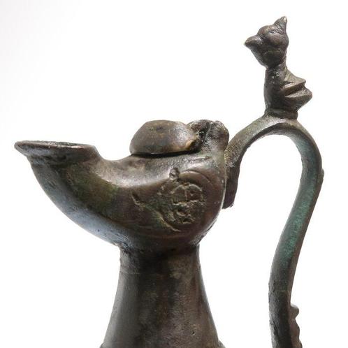 Proche-Orient Bronze Ewer lampe à huile, Antiek en Kunst, Antiek | Overige Antiek