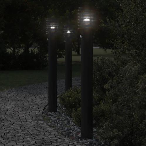 vidaXL Buitenvloerlampen 3 st met sensors 110 cm, Tuin en Terras, Buitenverlichting, Nieuw, Verzenden