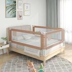 vidaXL Bedhekje peuter 120x25 cm stof taupe, Verzenden, Nieuw