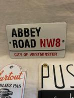 Emaille bord (5) - deurpostje van emaille totaal 5 stuks -, Antiquités & Art