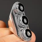 Black Onix - Handgemaakte zilveren ring - Luxe juweel -, Verzamelen