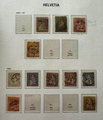 Suisse 1854/1963 - Collection dans un album Davo avec beschikbaar voor biedingen