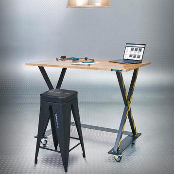 Datona Industriële werktafel 120 cm en werkplaatskruk -, Ophalen of Verzenden