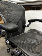 Refurbished Herman Miller Aeron Aluminium full option, Verzenden, Zwart, Zo goed als nieuw, Bureaustoel