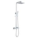 Regendoucheset BWS Thermostatisch Square met Handdouche, Ophalen of Verzenden, Nieuw, Chroom, Kraan