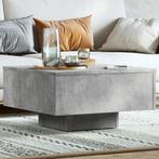 vidaXL Table basse Gris béton 60x60x31,5 cm Aggloméré, Maison & Meubles, Verzenden, Neuf