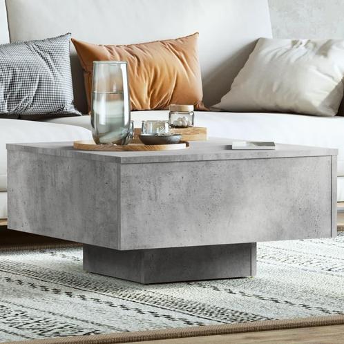 vidaXL Table basse Gris béton 60x60x31,5 cm Aggloméré, Maison & Meubles, Tables | Tables de salon, Neuf, Envoi