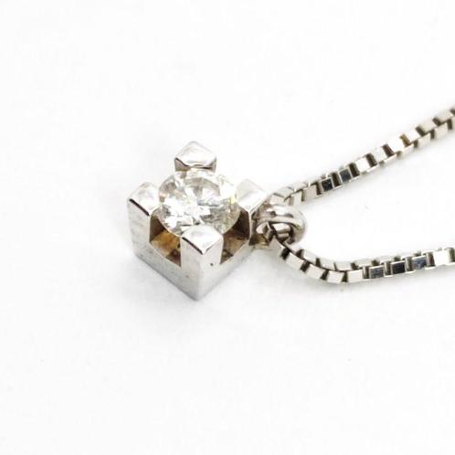 Zonder Minimumprijs - Halsketting - 18 karaat Witgoud -, Handtassen en Accessoires, Kettingen