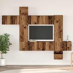 vidaXL Tv-meubelset 10 pcs Oud hout 30.5 x 30 x 90 cm, Huis en Inrichting, Kasten |Televisiemeubels, Verzenden, Nieuw