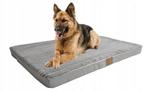 Hondenkussen groot - 100x70x7 cm - hondenbed - grijs cord..., Dieren en Toebehoren, Hondenmanden, Ophalen of Verzenden, Nieuw