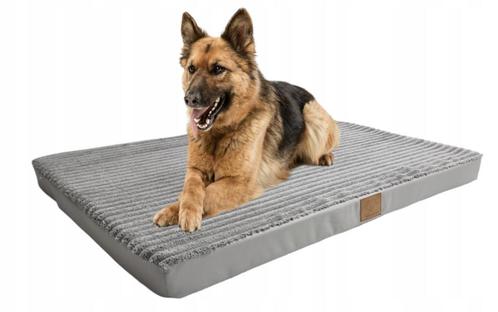 Hondenkussen groot - 100x70x7 cm - hondenbed - grijs cord..., Dieren en Toebehoren, Hondenmanden, Nieuw, Ophalen of Verzenden
