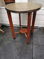 amsterdamse school - Table - chêne et cuivre - petite
