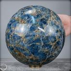 Zeldzame diepblauwe cordieriet en zwarte toermalijn Sphere-, Verzamelen, Mineralen en Fossielen