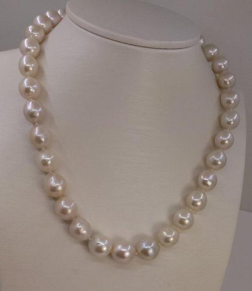Zonder Minimumprijs - Halsketting 10x13mm witte Edison, Handtassen en Accessoires, Kettingen