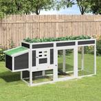 vidaXL Kippenhok 204x50x84 cm massief grenenhout grijs, Verzenden, Nieuw