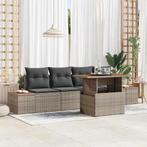vidaXL Tuin Eettafel Set 5 pcs Grijs, Bruin 100 x 55 x 73 cm, Tuin en Terras, Verzenden, Nieuw