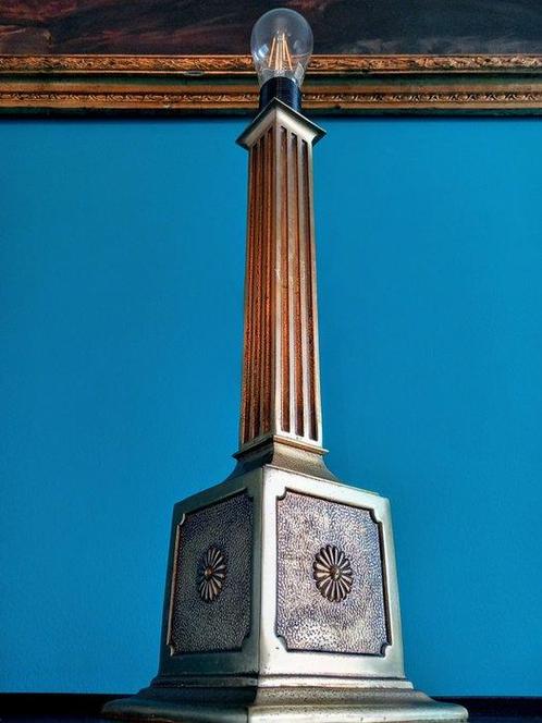 Lampe de table - Laiton - Base à colonne, Antiek en Kunst, Curiosa en Brocante