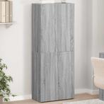 vidaXL Archiefkast 60x32x153 cm bewerkt hout grijs sonoma, Huis en Inrichting, Verzenden, Nieuw