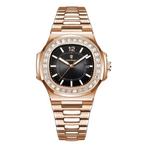 Luxe Vierkant Kwarts Horloge - 3 ATM Waterdicht Lichtgevend, Verzenden, Nieuw, Poedagar