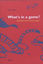 Whats in a game? Speldidactische verkenningen 9789033456404, Boeken, Studieboeken en Cursussen, Verzenden, Zo goed als nieuw, Hilde Leysen