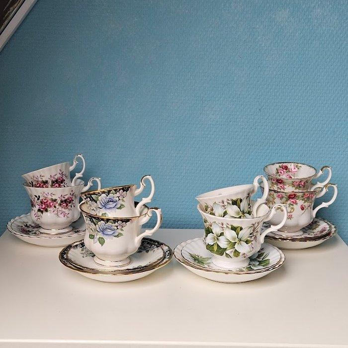 Royal Albert - Kop en schotel (8) - Lavender Rose, Trillium,, Antiek en Kunst, Antiek | Meubels | Tafels