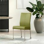 Leren eetkamerstoel Comfort met wieltjes, Huis en Inrichting, Stoelen, Ophalen of Verzenden, Nieuw, Leer, Modern