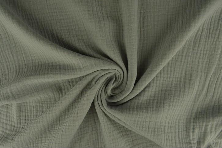 10 meter double gauze stof - Zilvergrijs - 100% katoen, Hobby & Loisirs créatifs, Tissus & Chiffons, Envoi