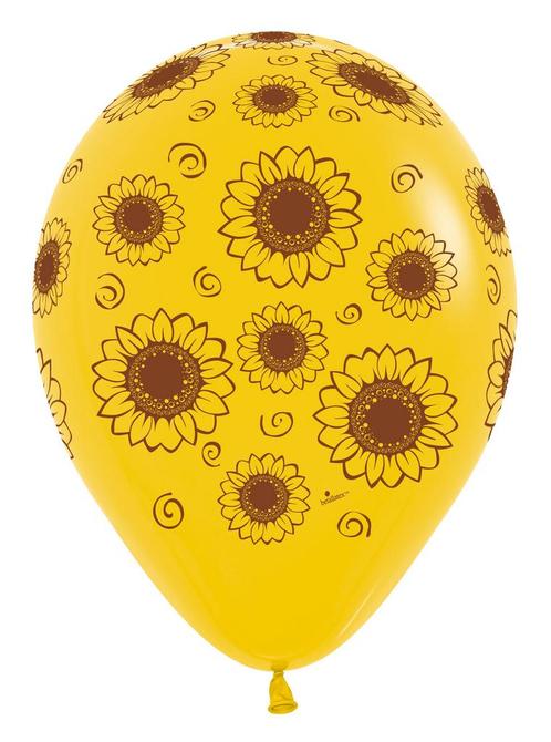 Ballonnen Sunflower Goldenrod 30cm 25st, Hobby en Vrije tijd, Feestartikelen, Nieuw, Verzenden