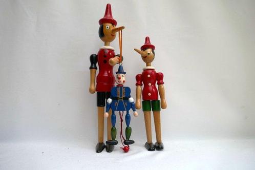Giocattoli Legno Bero en Andere  - Pop 3x Pinocchio -, Antiek en Kunst, Antiek | Speelgoed