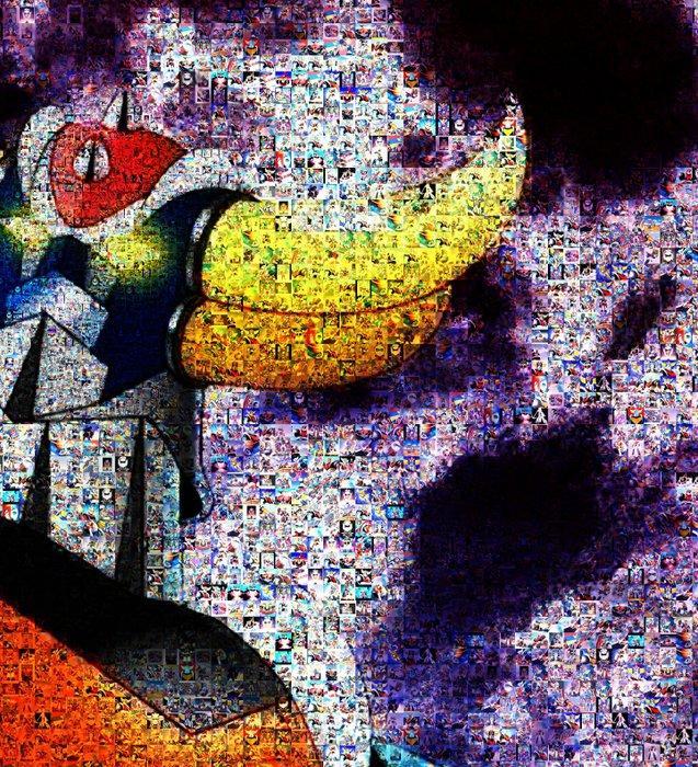 David Law - Crypto Goldorak V - Format XL 60x60, Antiquités & Art, Art | Objets design