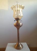 Lampe à huile - Art déco - Cuivre, verre - Début du XXe