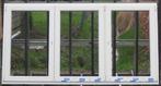 pvc raam , chassis , venster , kozijn 225 x 120 creme 9001, 150 tot 225 cm, Nieuw, Kunststof, Raamkozijn