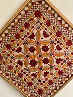 Paneel - katoen, kralen, spiegeltjes - etnische