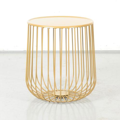 Bijzettafel Bodø,, goud, 42 x 35 cm ø, Zakelijke goederen, Kantoor en Winkelinrichting | Kantoormeubilair en Inrichting, Gebruikt