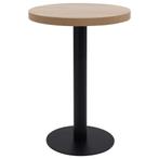 vidaXL Table de bistro Marron clair 60 cm MDF, Maison & Meubles, Tables | Tables à manger, Neuf, Verzenden