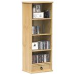 vidaXL Cd-kast Corona 40x30x110 cm massief grenenhout, Huis en Inrichting, Verzenden, Nieuw