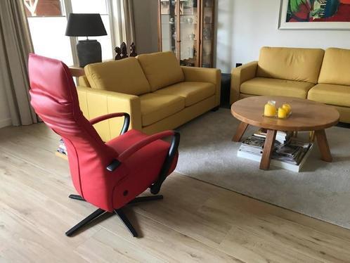 Set van 2 leren zetels en een relaxfauteuil - verschillende, Maison & Meubles, Fauteuils, Enlèvement ou Envoi