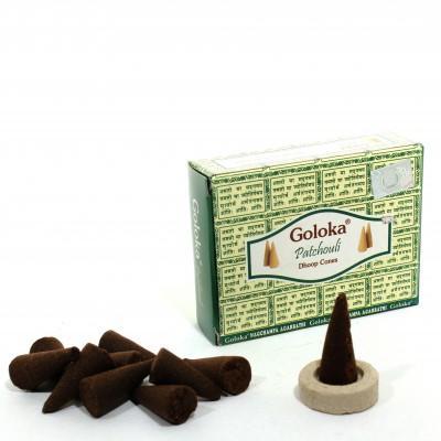 Patchouli Dhoop Wierookkegels - Goloka, Sport en Fitness, Gezondheidsproducten en Wellness, Ophalen of Verzenden