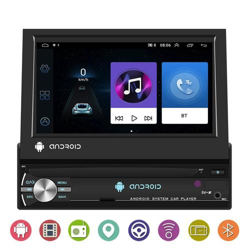 1-Din klapscherm autoradio Android 9.1 Camera Bluetooth &, Autos : Divers, Autoradios