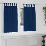 vidaXL Gordijnen met gordijnen 2 pcs Donkerblauw 140x140cm, Huis en Inrichting, Verzenden, Nieuw