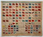 Wereld, Kaart - Zeevlaggen van: Malta, Turkije, Middelburg,, Livres, Atlas & Cartes géographiques