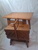 Bijzettafel - Hout - Vintage tafel en naaidoos, Antiek en Kunst
