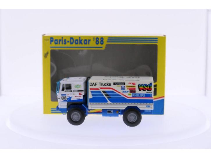 Schaal 1:50 Portegies Turbotwin Parijs-Dakar 1988 DAF #6041, Hobby en Vrije tijd, Modelauto's | 1:50, Zo goed als nieuw, Ophalen of Verzenden