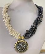 Perla Natural Negra - Blanca ,Yin - Yang,  con el amuleto, Antiquités & Art, Antiquités | Livres & Manuscrits